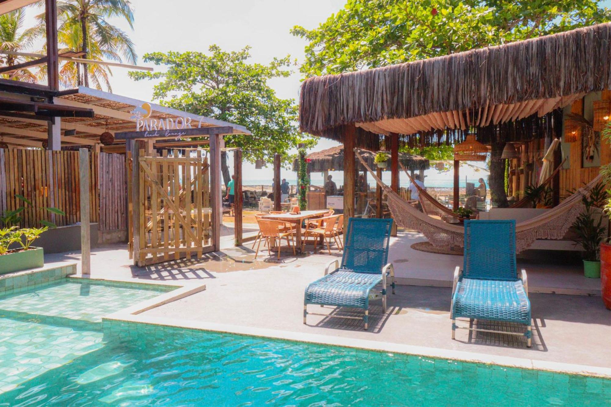 Parador 7 Bangalo, Praia Do Parracho, 1,0 Km Da Rua Mucuge ポルトセグロ エクステリア 写真